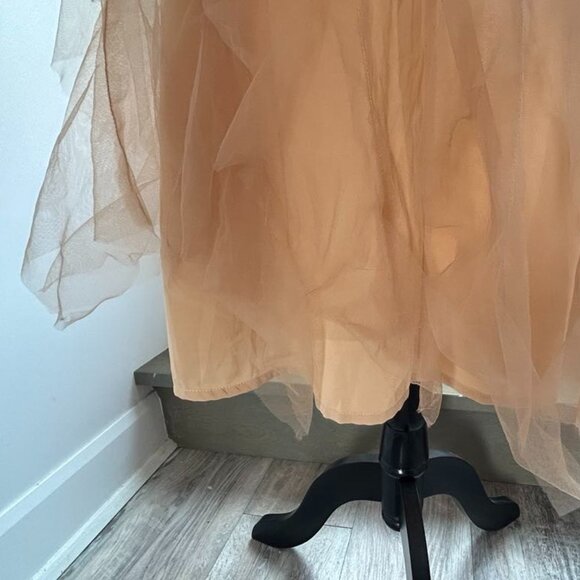 Orli Blush Tulle Dress – Long Midi with Delicate Straps, Size S - Picture 5 of 6